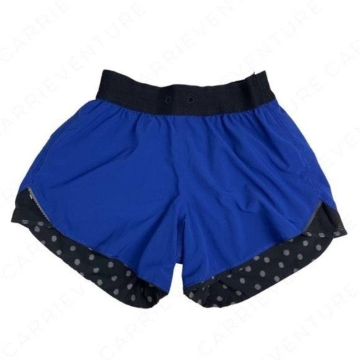 Lululemon Go The Distance Reversible Shorts Ghost Dot Black Slate Bright Blue Size 4