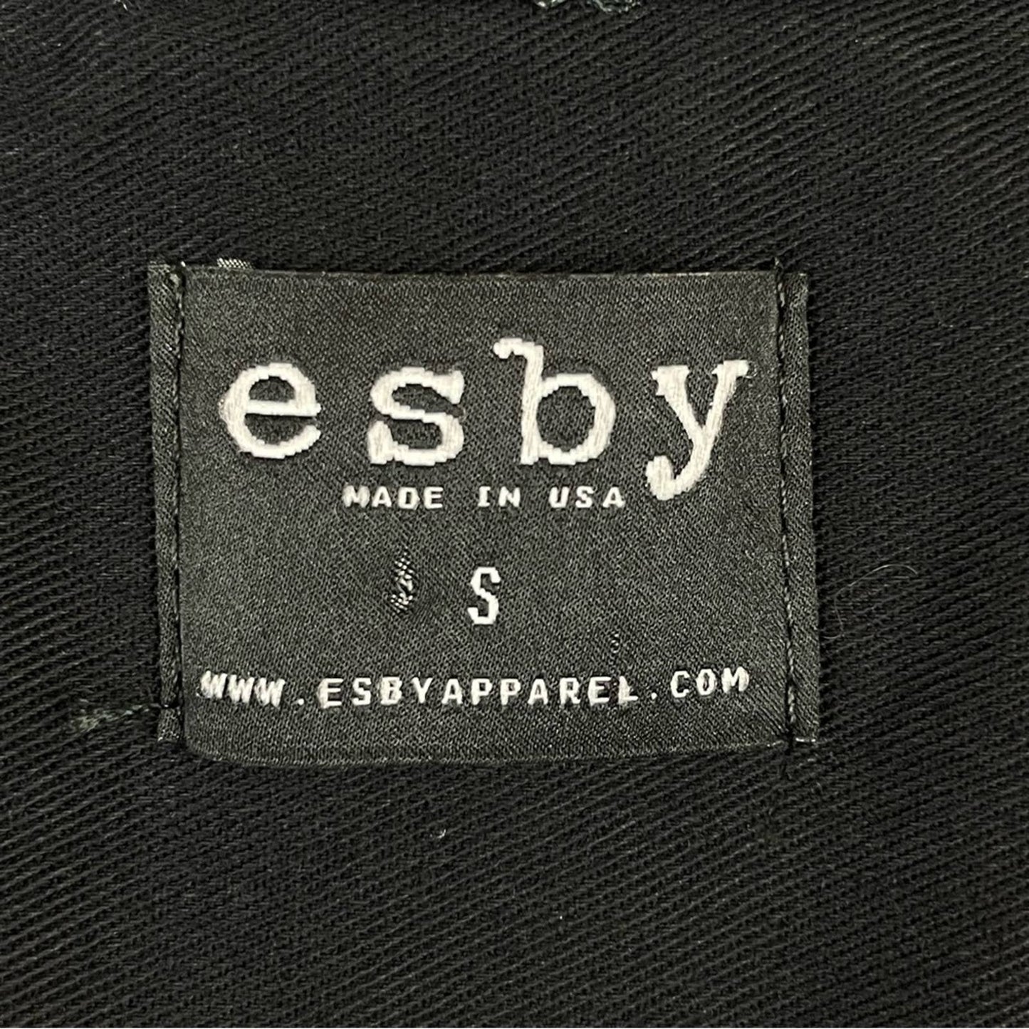 Esby Ramona Duster Style Long Black Knit Cotton Cardigan Minimalist Jacket Size S