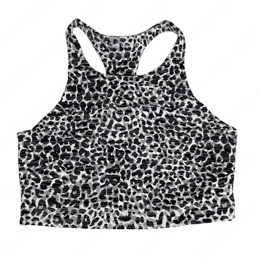 Outdoor Voices Move Free Crop Top Snow Leopard Animal Print Sports Bra Tank Top Size M