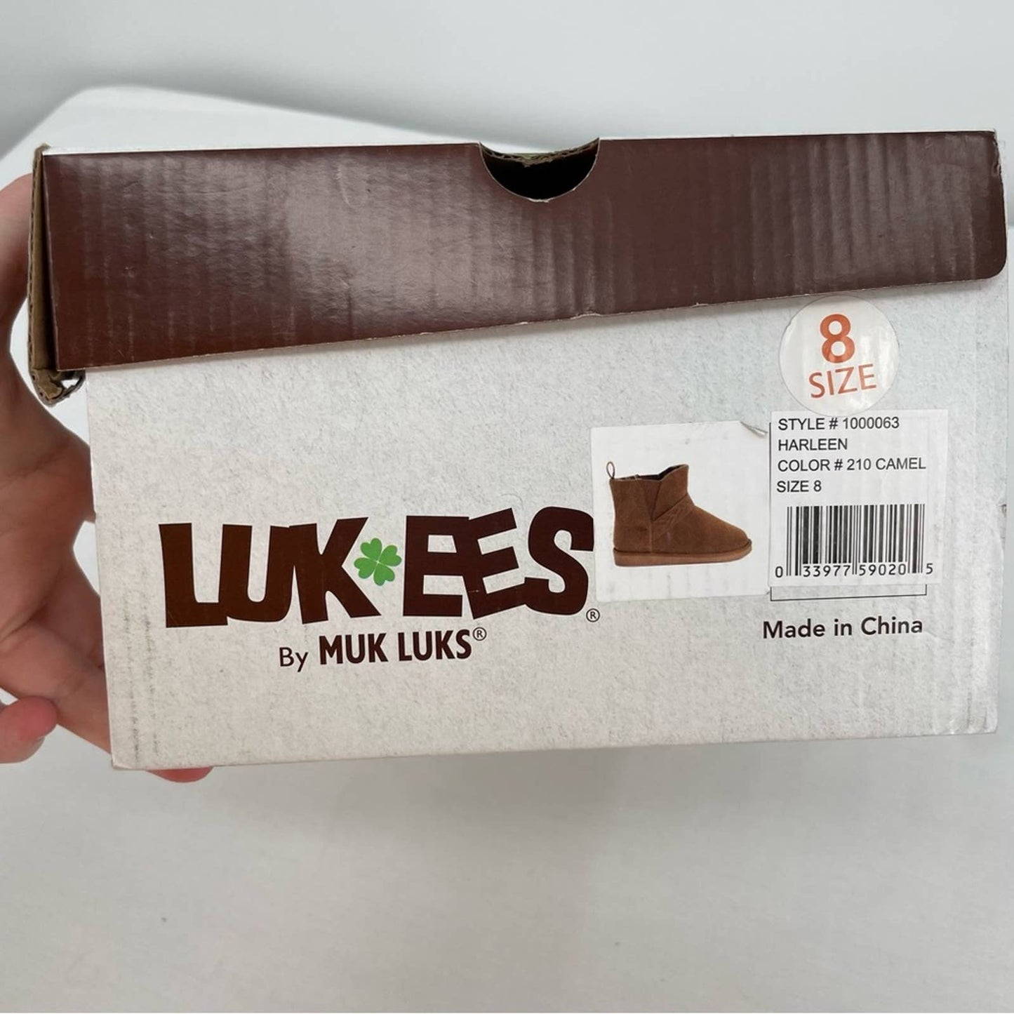 NWT Lukees by Muk Luks Harleen Low Ankle Booties Camel Tan Faux Suede Slippers Size 8