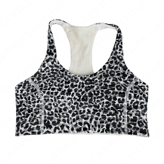 Outdoor Voices Doing Things Sports Bra Snow Leopard Animal Print Athletic Top Size S
