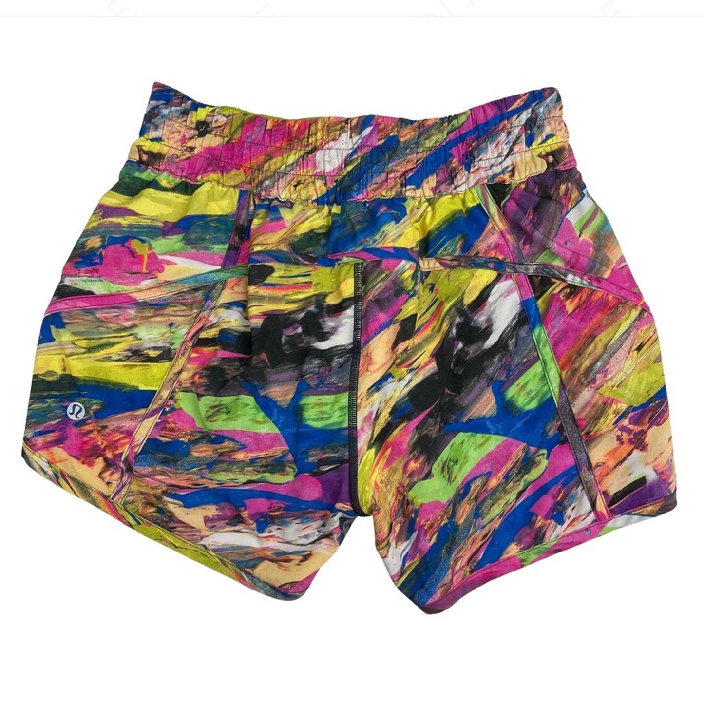 Lululemon Tracker Shorts V 4" Catalyst Multi Electric Abstract 90s Y2K Style Size 6