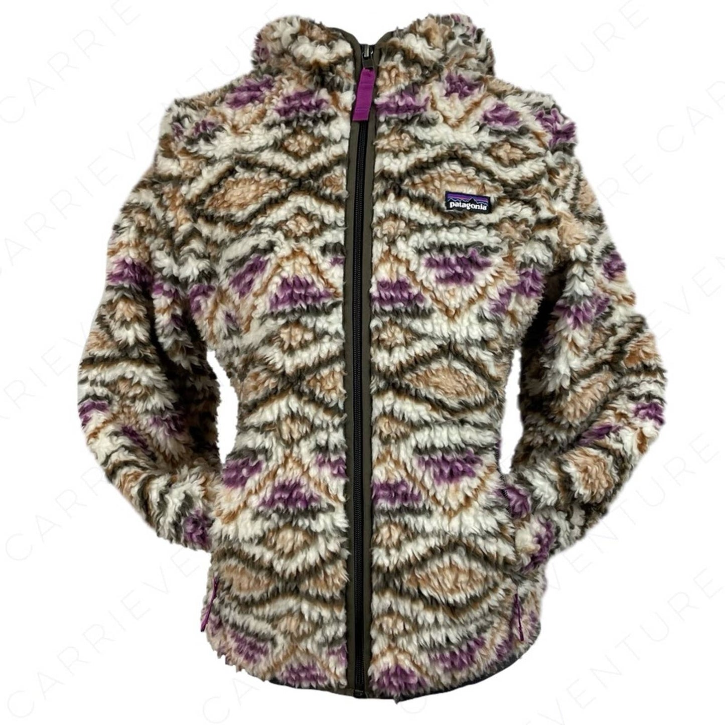 Patagonia Retro-X Cardigan Deep Pile Fleece Hoody Jacket Aiyana Raw Linen Aztec Size S