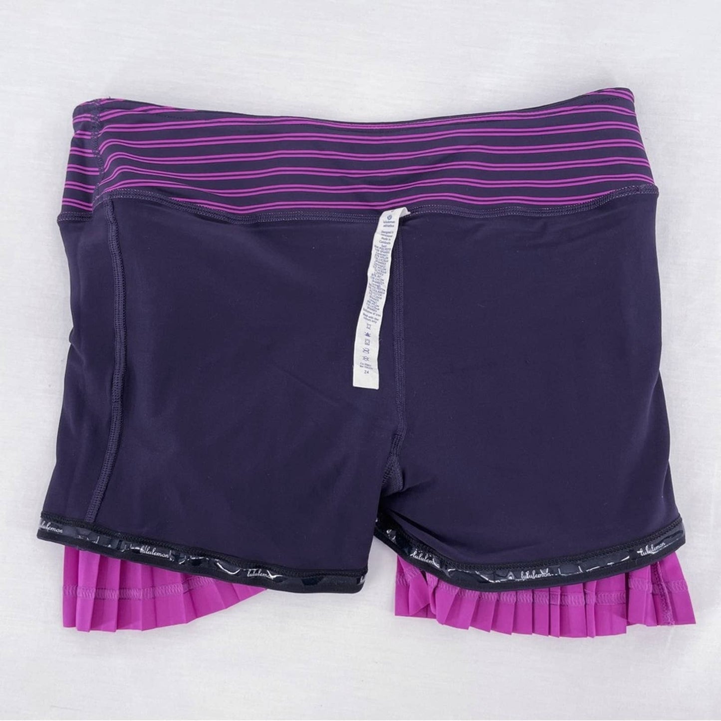 Lululemon Pleat to Street Ultra Violet Black Skirt Purple Running Tennis Skort Size 6